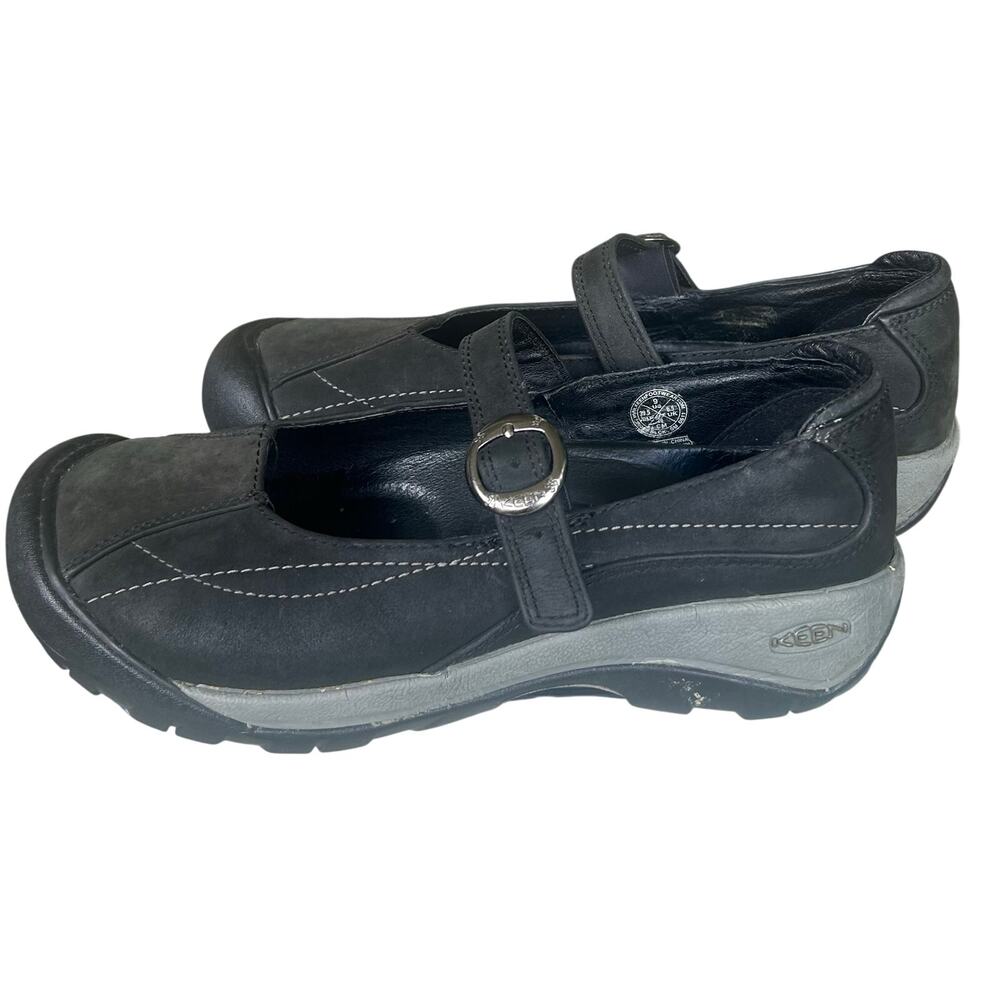 Keen Toyah Black Leather Mary Jane Women US 9 Outdoors Hiking Comfortable